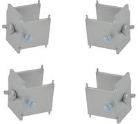 DORI Block with Lock Bolt - Compatible with 50MM / 50.8MM Long Sided Profile Poles | Bricklayer & Masonry Alignment Blocks | Essential Wall Building Construction Tool (Pack 1-4) (4)