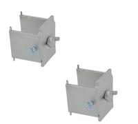 DORI Block with Lock Bolt x2 - Compatible with 50MM / 50.8MM Long Sided Profile Poles | Bricklayer & Masonry Alignment Blocks | Essential Wall Building Construction Tool