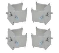 DORI Locking Alignment Block - Fits 50MM & 50.8MM Profile Poles | Masonry & Bricklaying Tool for Precise Wall Building | Durable Construction Aid (Pack of 4)