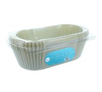 Doric 1lb Loaf Tin Liners, 40 Pack, Non-Stick Siliconised Greaseproof Paper for Baking Bread and Cakes, Air Fryer Liner, Made in The UK,White