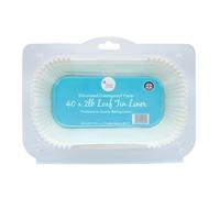 Doric 2lb Loaf Tin Liners, 40 Pack, Non-Stick Siliconised Greaseproof Paper for Baking Bread and Cakes, Air Fryer Liner, Made in The UK, White