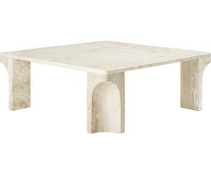 Doric Coffee Table Square White Travertine Gubi - 5715015657945