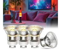 DoRigh 4 Pack GU10 Lava Lamp Bulb 28W, Mini MR11 Reflector Bulb 200LM Warm White 2700K Dimmable GU10 Spotlight Bulbs for Lava Lamp Candle Warmer Lamp Beam Angle 24°
