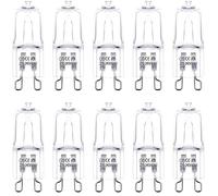 DoRight 10 Pack G9 Halogen Wax Burner Bulbs 40W, 230V 2700K Warm White Dimmable Capsule for Melt Lamp Replacement, Candle & Nightlights Warmers