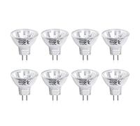 DoRight 12V GU4 MR11 Halogen Bulbs, 10W Dimmable MR11 Halogen Light Bulbs 35mm Diameter GU4 Bi-Pin Base Spot Bulbs Lamp Warm White 2800K 2 Pin Reflector Lamps for Recessed Track Lighting (8-Pack)
