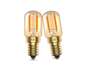 DoRight 1W E14 LED Bulbs, Vintage Amber E14 LED Filament Bulb, Soft Light Warm White 2200K, SES Small Screw Bulbs, T22 Tubular Glass Bulbs, 10W-15W Equivalent, 95 Lumen, Non-Dimmable, 2 Pack