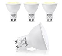 DoRight 4pcs GU10 LED Dusk to Dawn Light with Sensor - 5W Warm White 2700K 450Lm Auto On/Off Bulb for Indoor/Outdoor, Porch, Front Door, Security