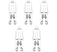 DoRight 5-Pack Wax Burner Bulbs - G9 Halogen, Warm White 2700K, Dimmable Capsule Bulbs (40W), AC 220-240V, Candle/Wax Warmer Replacements