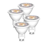 DoRight 7W GU10 LED Bulbs Warm White, AC/DC 12V GU10 LED Spotlight Bulb 650lm 50W 70W MR16 GU10 Halogen Bulbs Equivalent 3000K Warm White GU10 LED Bulbs - 38°Beam Angle Spot - Not-Dimmable 4 Pack