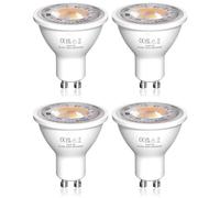 DoRight 7W GU10 LED Bulbs Warm White, MR16 GU10 LED Spotlight Bulbs Warm White 3000K, 500lm 50 Watts Equivalent Energy Saving Bulbs, AC 220-240V, 38 Degree Beam Angle, Dimmable, Pack of 4