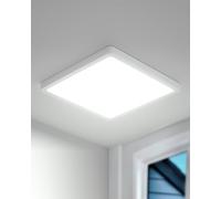 DoRight LED Ceiling Light 36W, 3300LM, IP44 Waterproof Bathroom Lights Ceiling 5000K, 330W Equivalent, White Square Ultra Thin 2.5cm Ceiling Lamp, for Kitchen Hallway Bedroom Office Living Room Porch