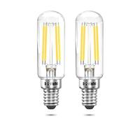 DoRight LED Cooker Hood Bulbs E14 4W LED Light Bulb SES Appliance Lamp 400lm, 40W Equivalent T26 Tubular Filament Bulb 6000K Cool White Dimmable for Sewing Machine Light/Refrigerators Bulb (2 Pack)
