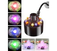 Doright Mist Maker Fogger Water Fountain, Color Changing Mini Mist Maker, Halloween Fog Machine Cauldron, 24V Pond Fog Atomizer with UK Plug,300ml/H Ultrasonic Mist Maker for Halloween/Theme Party