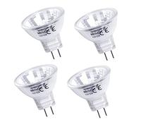 DoRight MR11 Halogen Bulbs 12V 10W, Dimmable GU4 Bi-Pin Base Spotlight Bulb Warm White 2800K 35MM Diameter Reflector Spot Lamp Glass Cover for Home Accent Recessed Track Landscape Lighting (4-Pack)