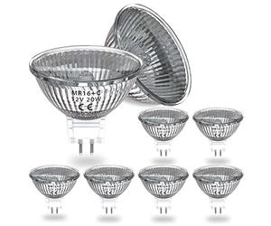 DoRight MR16 Halogen Bulb, GU5.3 Bi-Pin Base 20W 12V Spotlight Bulbs, Dimmable 2800K Warm White 320 Lumen Reflector Lamp Bulb for Recessed Track Lighting, 8 Pack