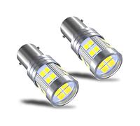 DoRight P21w 1156 Ba15s LED Bulb 6000K White 6W Super Bright 24-SMD 2838 Chipsets DC 10-24V LED Light Bulbs for RV Interior Lights Auto Backup Reverse Light Tail Turn Signal Position Lights(2 packs)