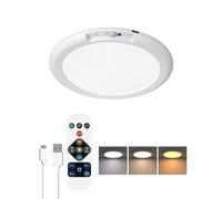 DoRight Rechargeable Motion Sensor Ceiling Light 7.5", 4000mAh Wireless Battery Operated Ceiling Lamp with Remote Control, Dimmable, 3 Color Temperatures, for Bedroom, Garage, Porch, Stairs, Hallway