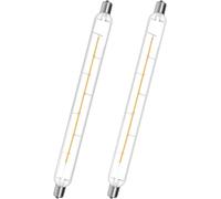 DoRight S15s LED Light Bulbs 284mm, 8W S15s LED Strip Lights Warm White 2700K 80W S15 Bulb 284mm Replacement T25 Tubular Clear Filament Bulb for Under Kitchen Light Fittings (Non-dimmable, 2-Pack)