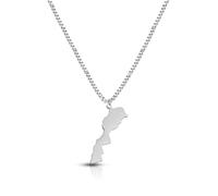 d'origine Morocco Map Necklace for Men Stainless Steel, Stainless Steel