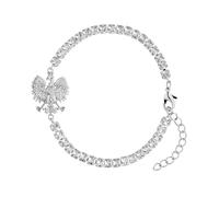 d'origine Poland Eagle Crest Bracelet, Polish Cubic Zirconia Bracelet, Poland Eagle Chain, Polish Jewellery, Polish Crest Jewellery for Women, Brass Cubic Zirconia
