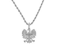 d'origine Poland Eagle Necklace Men's - Polish Crest (Stainless Steel), 60 cm, Stainless Steel