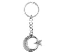 d'origine Turkey Crest Keyring - High Quality Keyring with Turkish Design, Turkish Gift, Turkey Crest, Turkish Flag Keyring, silver