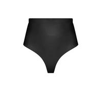 DORINA Absolute Sculpt High Control Mid-Waisted Thong for Women, Seamless Shapewear with Bonded Panels, Smooth Invisible Finish, Black