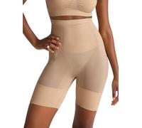 DORINA ABSOLUTE SCULPT High Control Shaping Waist Short Shorts for Women, Seamless, Mid Thigh Length, Butt Firming Effect, Open Crotch, Beige, beige, M