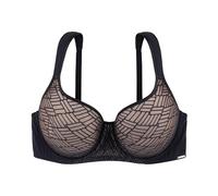DORINA Angie Non-Padded Underwired Bra - Lace Details, Full Coverage, Adjustable Straps, Black