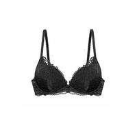DORINA Angie Push-Up Plunge Bra - Lace Detailing, Removable Cookies, Underwired Support, Black