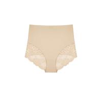 Dorina Brigitte Shaping Brief - Medium Control, Tummy Control, Lace Trim, Mid-Waist Sculpting Micro Fabric, Beige