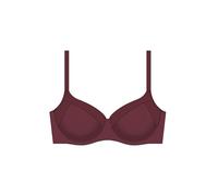 DORINA Carmen Bra - Light Padded, Moulded Cups, Underwired, Adjustable Straps, Burnout Stripe Micro Fabric, Red