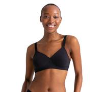 Dorina Daniela D1081A Women's Unlined Non-Wired Bralette Light Thin Bra for Large Sizes, Ivory Black, Black, 40D