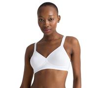 Dorina Daniela D1081A Women's Unlined Non-Wired Bralette Light Thin Bra for Large Sizes, Ivory Black, White (White A00), 40C