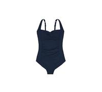DORINA Fiji Light Padded Shaping Swimsuit, Wireless, Medium Control, Tummy Shaping, Twisted Detail, Adjustable Straps, Ink