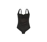 DORINA Fiji Light Padded Shaping Swimsuit, Wireless, Medium Control, Tummy Shaping, Twisted Front Detail, Adjustable Straps, Black