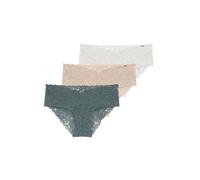 Dorina Lana Briefs 3-Pack - Moderate Coverage, Floral Lace, Everyday Comfort, Green, Beige and Ivory