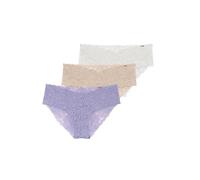 Dorina Lana Briefs 3-Pack - Moderate Coverage, Floral Lace, Everyday Comfort, Purle, Beige and Ivory