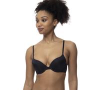 Dorina Michelle Women's Balcony Bra, Lightly Padded, Underwired, Multi-Way Adjustable Straps, Soft Brown Microfibre, Black