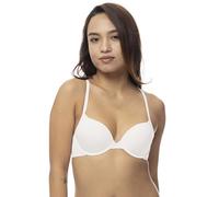 Dorina Michelle Women's Balcony Bra, Lightly Padded, Underwired, Multi-Way Adjustable Straps, Soft Brown Microfibre, White