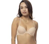Dorina Michelle Women's Balcony Bra, Lightly Padded, Underwired, Multi-Way Adjustable Straps, Soft Brown Microfibre, Beige