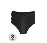 Dorina Women's Naomi-3pp Briefs, Black/Black/Black, XL (Pack of 3)