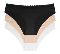 DORINA Women's NAOMI-3PP Briefs, Ivory/Beige/Black, XXL