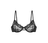 DORINA Origins Non-Padded Wired Bra, Underwired Support, Allover Lace with Lace Trim, Adjustable Straps, Bow Detail, Mesh Back Wings, Black