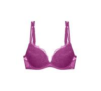DORINA Origins Push-Up Plunge Bra, Allover Lace and Underwired Support, Fuchsia