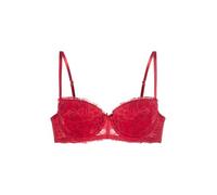 DORINA Perfect Lace Balconette Underwired Bra - Lightly Padded Cups for Natural Shape - Adjustable Lift & Flattering Silhouette, Red