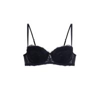 DORINA Perfect Lace Balconette Underwired Bra - Lightly Padded Cups for Natural Shape - Adjustable Lift & Flattering Silhouette, Black
