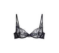 DORINA Perfect Lace Non Padded Plunge Bra - Underwired & Contoured - Natural Lift, Adjustable Fit for Sculpted Shape, Black