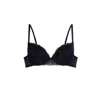DORINA Perfect Lace Padded Plunge Bra - Underwired & Contoured - Lightly Padded Cups for Natural Shape & Lasting Wear, Black