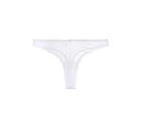 DORINA Perfect Lace Thong - Lightweight Second-Skin Feel, Smooth Flat Waistband, No-Show Sl ut for Everyday Comfort, White